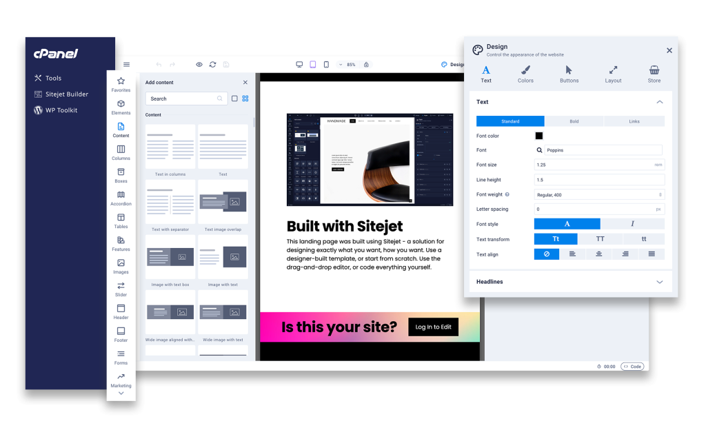 Coming soon: Sitejet Builder for cPanel